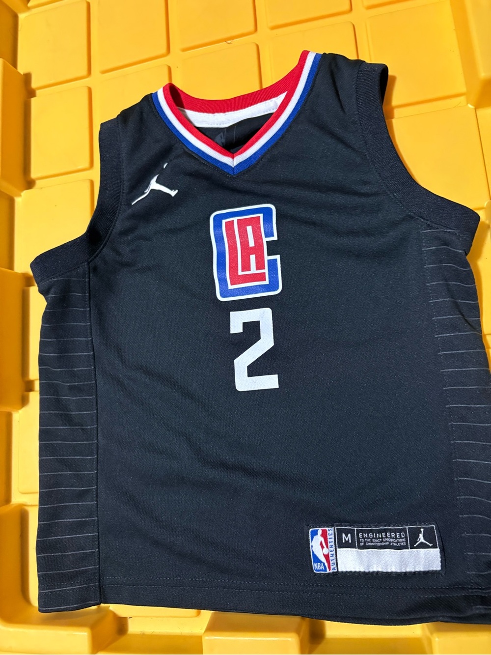 Nike Black Basketball Jersey with Red, White & Blue Trim